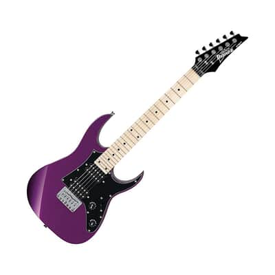 Ibanez GRGM21MMPL 6-String Solid Body Electric Guitar, Right-Handed, Metallic Purple Finish, Mini Size, 24 Frets image 2