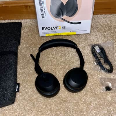 Jabra Evolve2 55 Stereo Wireless Headset - Features AirComfort Technology, Noise-Cancelling Mics & Active Noise Cancellation - Works with UC Platforms image 3