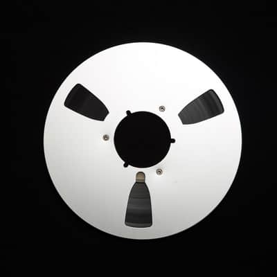 Scotch 10.5" aluminum metal reel with unknown reel to reel 1/4" tape image 2