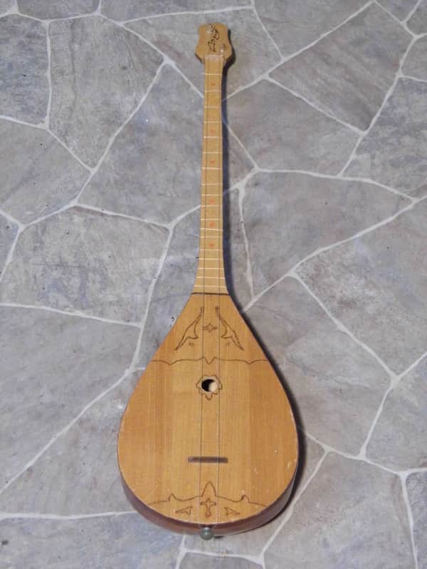 vintage Uzbek 2string muleberry dotar dutar dutor central Asia plucked folk instrument image 1