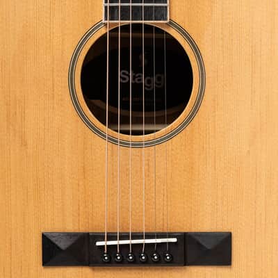 Stagg SA45 DCE-AC 45 Series Dreadnought Cutaway Acoustic-Electric Guitar image 3