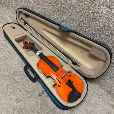 Unlabeled 3/4 Violin Flame Maple w/ Case & Bow A image 2