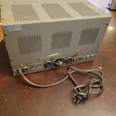 Thordarson Early T-31W25A 25 Watt Tube PA Amp 6L6 push pull T31W25A 31W25A 1946 - Grey wrinkled paint image 10