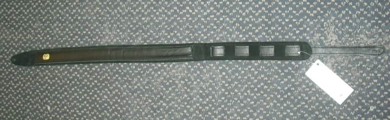 New Artist Showcase Suede Leather Guitar Strap Black image 1