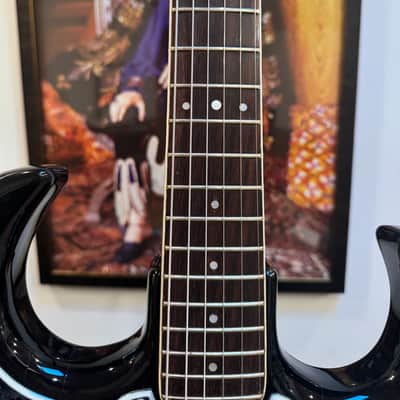 Burns Black Bison with Scroll Headstock, 3 Rez-O-Matik Pickups, Blue Shell Pickguard, Plek’d beautiful fingerboard, all Original! image 3