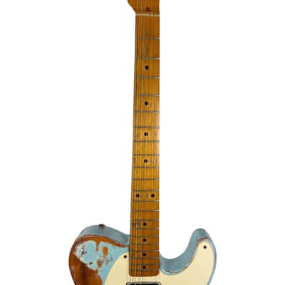 Fender Japan 52 Reissue Telecaster 1990-1991 - Blue - Heavy Relic image 7