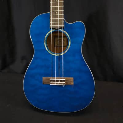 New Lanikai Acoustic Electric Baritone Ukulele QM-BLCEB w/Case image 13