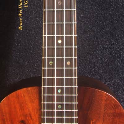 Handmade Tenor Ukulele, Solid Spalted Maple, Indian Rosewood, Soft-bag, Bruce Wei UG17-3049 image 3