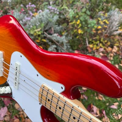 1978 Fender Jazz Bass - Cherry Burst - Dots & Binding - OHSC image 10