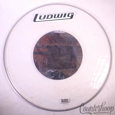 *Ludwig 24"Silver Dot Clear Bass Drum Head Striders USA Resonant Vintage 70s* image 1