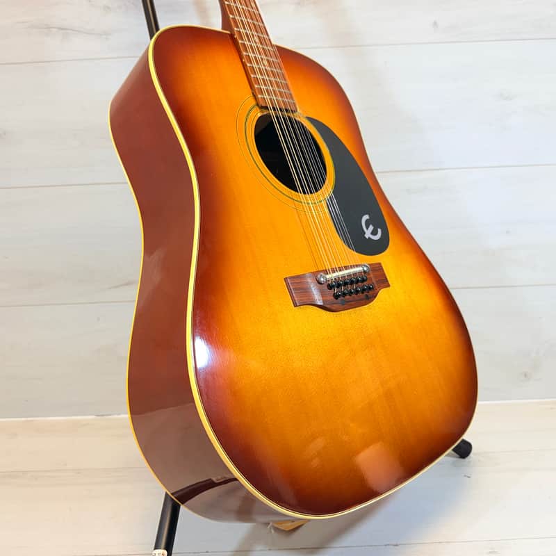 Epiphone FT-160 Texan-12 MIJ 12-String Acoustic Guitar w/ OHSC - Professionally Repaired 1972–1975 production image 1