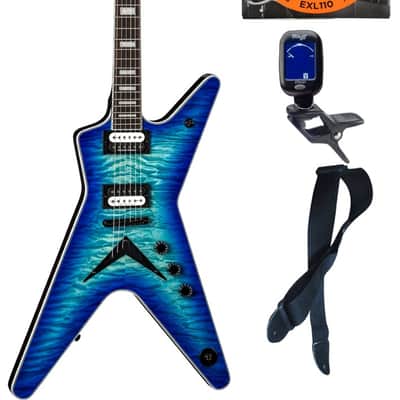 Dean ML Select Quilt Top Electric Guitar, Ocean Burst, Bundle image 1