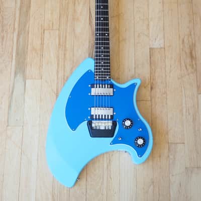 1973 Ovation Breadwinner Vintage Solidbody Electric Guitar USA Made Blue w/ Original Hardshell Case image 2