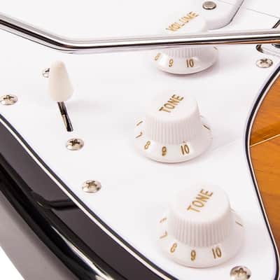 Vintage V6 ReIssued Electric Guitar ~ Left Hand Sunset Sunburst image 6