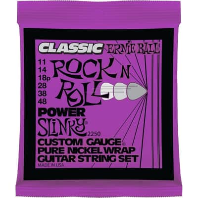 Ernie Ball 2250 Classic Power Slinky Electric Guitar Strings, .011 - .048