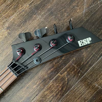 Rare 1980s ESP P-Bass Electric Bass Transparent Red MIJ Japan image 8