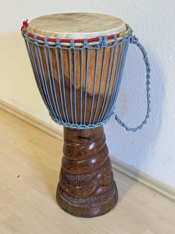 Hand-Carved West African Djembe – 65 cm – 27 cm Head – Natural Goatskin image 1