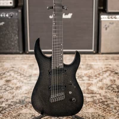 Legator N7F-Carbon Ninja Multi Scale 7-String Electric Guitar - Carbon with Gig Bag image 3