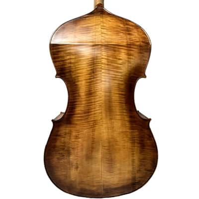 High quality 4/4 Double bass,Flames Maple back,Spruce Wood Top,Deep Big Sound image 7