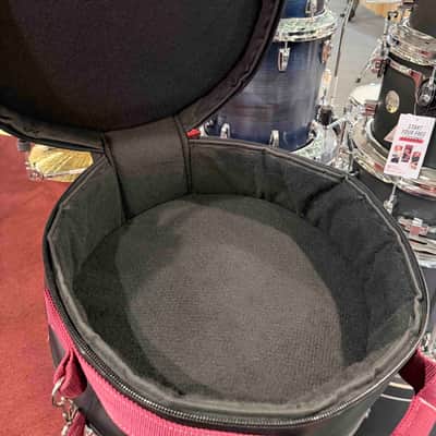 ~NEW!~ Bentley's Drum Shop Custom 5.5x14 Snare Drum Bag with Deep Merlot Rugged Straps (Made in the USA!) image 4