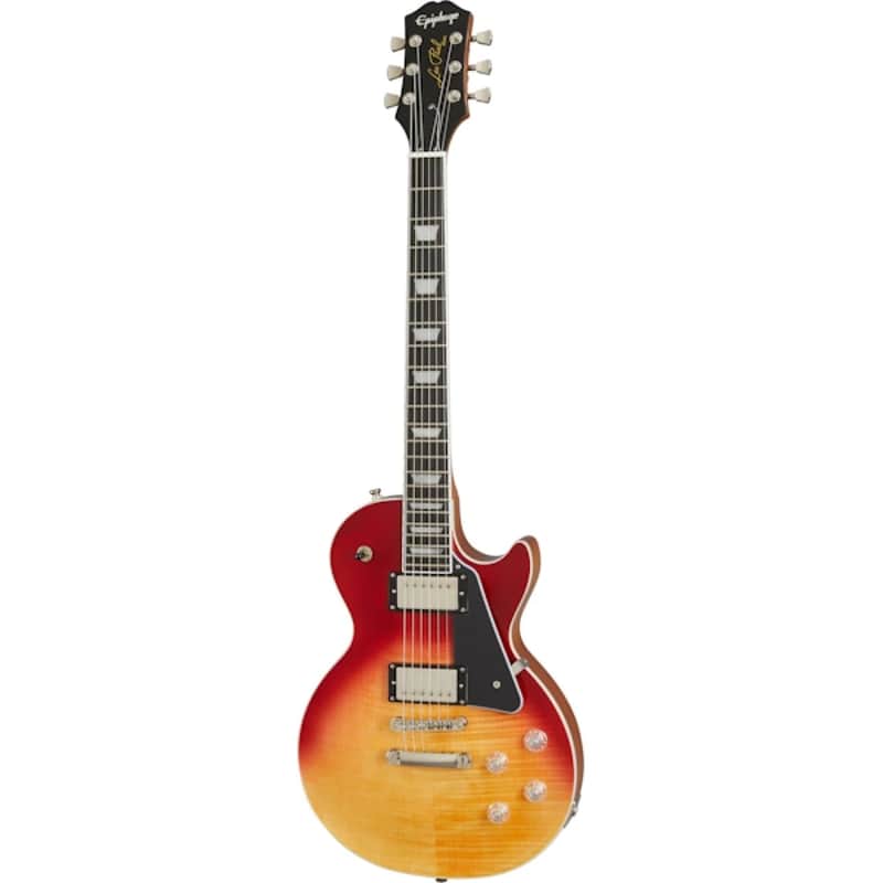 Epiphone Les Paul Modern Figured Electric Guitar, Orange Magma Fade image 1
