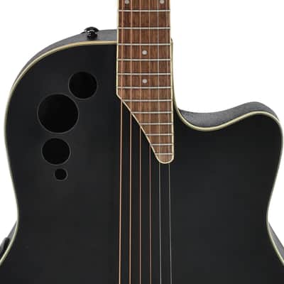 Ovation Applause AE44 Traditional Series Mid-Depth Acoustic-Electric Guitar Black image 21