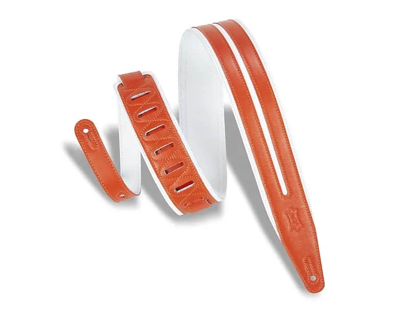 Levy's MG317DRS 2.5" Garment Leather Guitar Strap with Racing Stripe image 4
