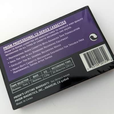 Sealed Prism Professional 30 Minutes CX30 Type 1 Normal Position Blank Cassette Tape image 2