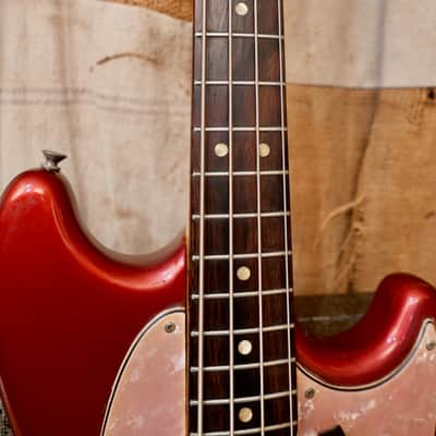 Fender Mustang Bass Guitar 1970 - Competition Red image 5