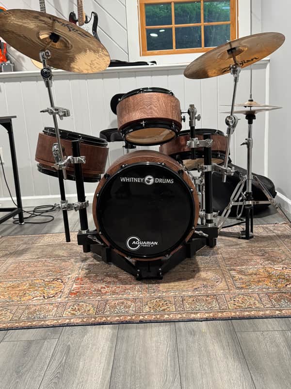 Whitney Drums Penguin 16 Nesting Kit - Black cherry stain with metal hoops image 1