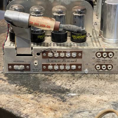 The Fisher 800-B stereophonic tube receiver non functioning as is for parts or restoration image 6