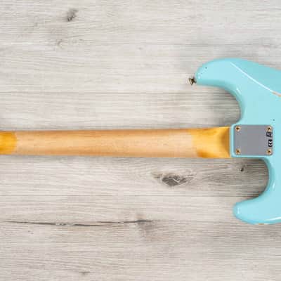 Fender Custom Shop Limited Edition 1964 L-Series Stratocaster Heavy Relic Guitar, Aged Daphne Blue image 8