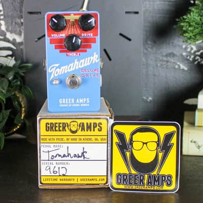 Preowned Greer Amps Tomahawk Deluxe Drive Overdrive Pedal w/ Box