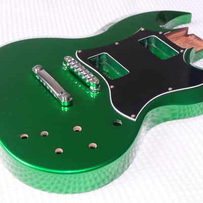 Warmoth Body Candy Green Diamondback Offset Doublecut Lightweight Mahogany image 1