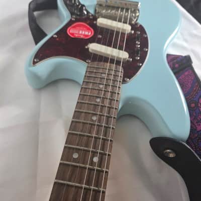 Squier by Fender Classic Vibe '60s Mustang Sonic Blue Poplar Maple 6 String image 18