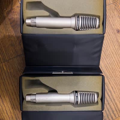 AKG D200E Pair Cardioid Dynamic MIcrophone 1970s - Nickel image 4