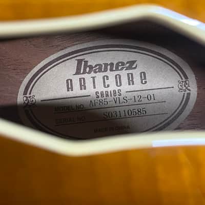 Ibanez Artcore Series AF85-VLS Hollow Body Electric Guitar image 21