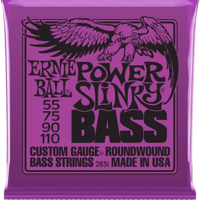 Ernie Ball 2831 Power Slinky Nickel 4-String Bass Guitar Strings, 55-110 Long Scale image 2