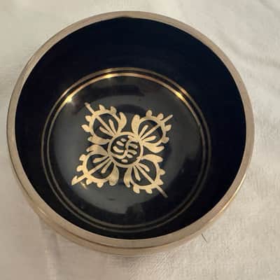 Meinl SB-OR-400 Sonic Energy Ornamental Singing Bowl with Mallet 2010s - Black image 4