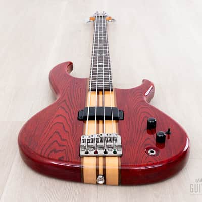 1982 Aria Pro II SB-R60 PR Vintage Neck Through Bass Padauk Red, Near-Mint, Japan Matsumoku image 11