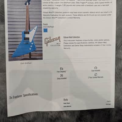 Gibson 70s Explorer 2020 - Chill BluPearl *Mod Collection* image 14