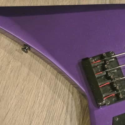 1980's Burnside by Guild The Lance V Shaped Bass with Bag- METALLIC PURPLE! image 6