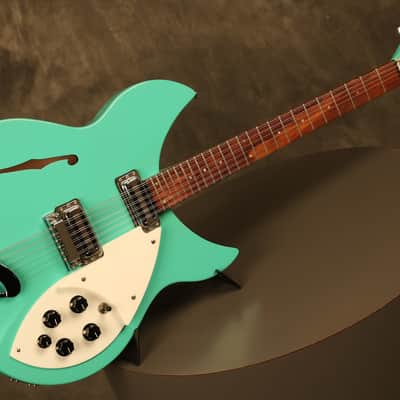 2013 Rickenbacker 330/12S 12-string Sea Green w/Rose Morris sound hole image 13