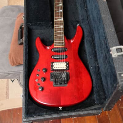 Samick Super Strat KJ-560 1990 - Translucent Burgundy image 2