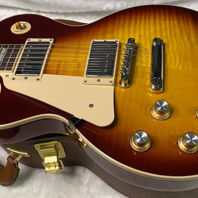 NEW! Gibson Les Paul 60's Standard Iced Tea - Left Handed - Authorized Dealer - Beautiful Flame Maple Top - 10.1 lbs - G07354 image 3