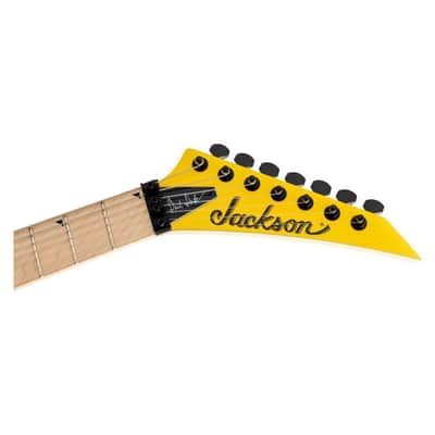 Jackson Pro Series Signature Dave Davidson Warrior WR7 MAH MPL 7-String Right-Handed Guitar with Nyatoh Body and Ebony Fingerboard (Ferrari Yellow) image 5