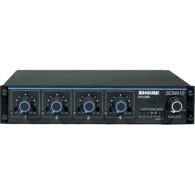 Shure SCM410 4 Channel Automatic Microphone Mixer with IntelliMix image 1
