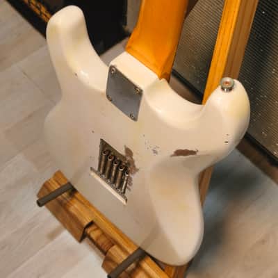 Fender Stratocaster 1964 Olympic White Refin Frankenstart image 20
