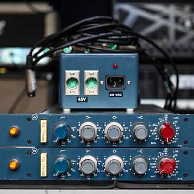 Vintage Neve 1073 preamp and eq racked by Brent Averill. Only one unit available image 19