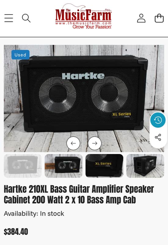 Hartke 210XL V2 200-Watt 2x10" Bass Speaker Cabinet 2019 - Present - Black image 1